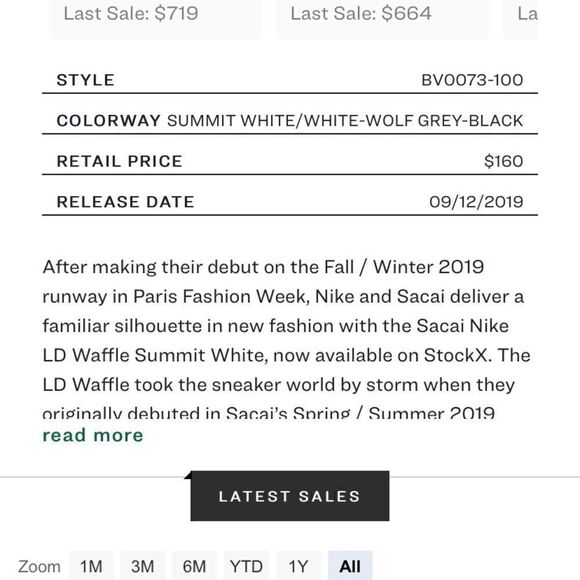 [nike x sacai] LD waffle sneaker #23 - Picture 2 of 12